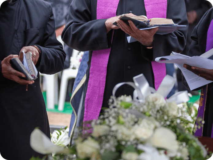 Priests at a funeral